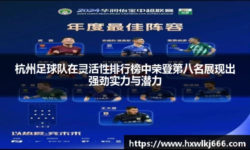 杭州足球队在灵活性排行榜中荣登第八名展现出强劲实力与潜力